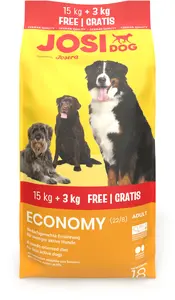Сухой корм для собак JOSERA JosiDog Economy 15+3 кг, полноценное питание для взрослых собак