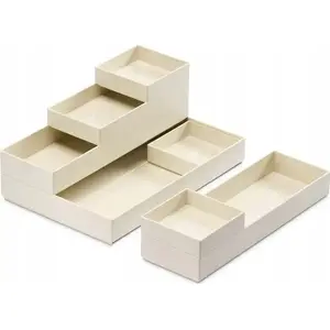 Storage container set Moxom Modular Trays 250×170×65 mm, 7 pieces, white