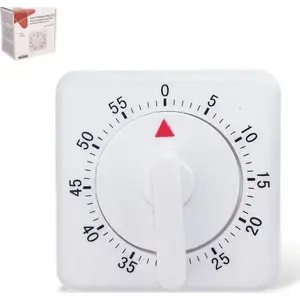 Mechanical kitchen timer ORION 130739 — white analog minute countdown timer