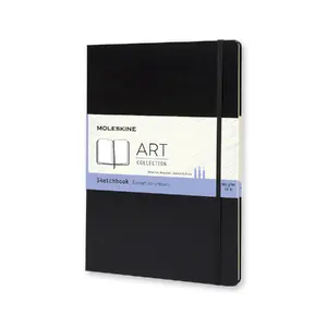 Sketchbook Moleskine A4 Hardcover Matt Black — Monochromatic sketchbook for graphite, charcoal, ink