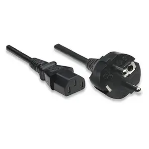 Power cable MANHATTAN 308373, 3 m, 250 V, 6 A, black