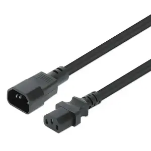 Power cord MANHATTAN C13 (female) to C14 (male), 10 A 250 V, 5 m, black