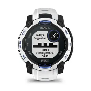 Smartwatch GARMIN Instinct 2 45 мм, MIP 0,9" (176×176), GPS, солнечная зарядка, силиконовый ремешок синий/белый