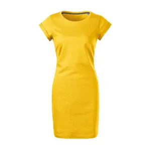 Женское повседневное платье MALFINI Freedom Yellow – 100% хлопок, модель ADL 17804