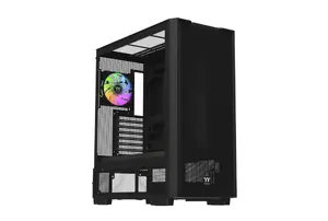 Mid-tower case THERMALTAKE Midi Thermaltake S380 TG ARGB Black with tempered glass and ARGB lighting