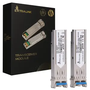 SFP 1.25G module 2-pack Extralink EX.30477 — 1.25Gbps, LC/UPC, 1310nm, 20km, single‑mode, DOM (dedicated to HP/Aruba)