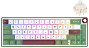 Mechanical keyboard Royal Kludge R65 — Green keycaps, Brown switches, US layout
