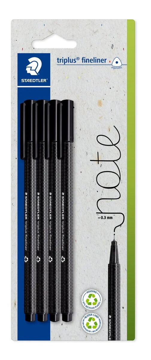 Finelaineri Staedtler 334-9 BK4 — ļoti