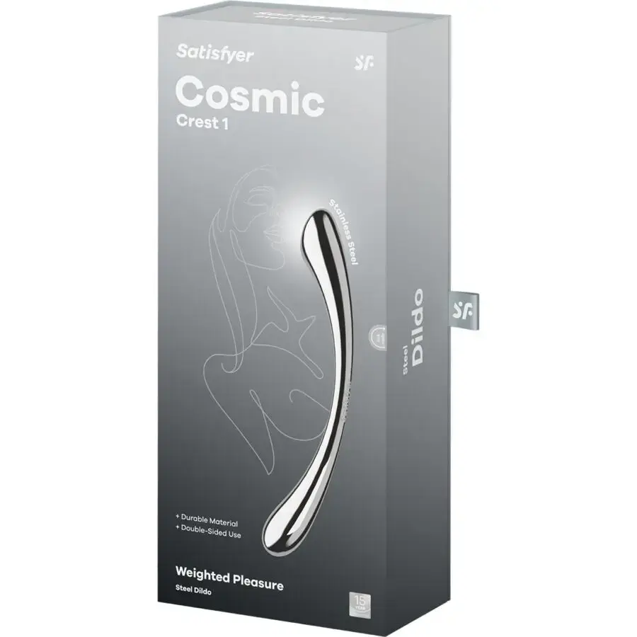 SATISFYER DILDO COSMIC CREST 1 — двухконечный стальной дилдо Photo 5
