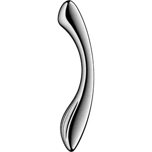 Double-ended stainless steel dildo SATISFYER DILDO PURE GRAVITY 1 — metal construction, smooth finish
