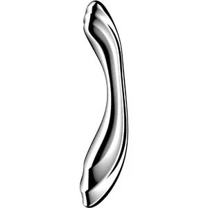 Double-ended stainless steel dildo SATISFYER DILDO PURE GRAVITY 2 — metal construction, smooth surfaces, double-ended design