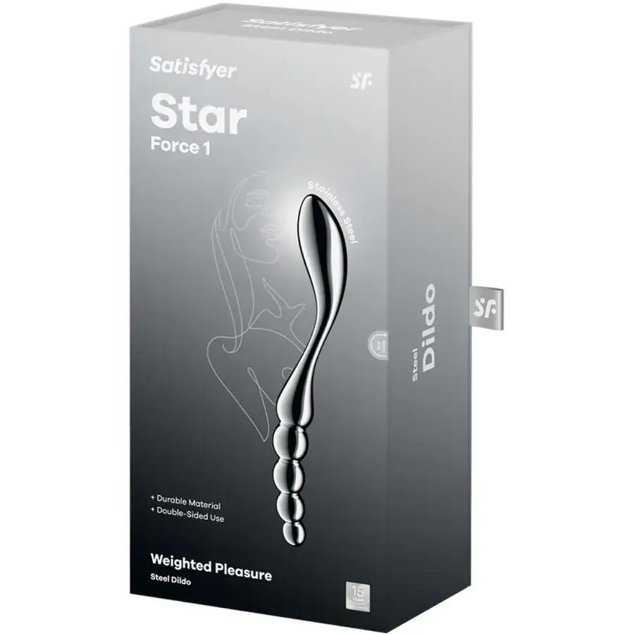SATISFYER DILDO STAR FORCE 1 нержавеющая сталь двусторонний Photo 5