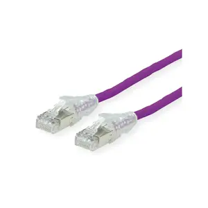 Network patch cable Secomp 21050606 Cat6a S/FTP (S-STP) Violet 10 m RJ-45–RJ-45