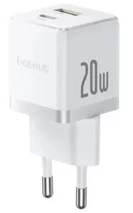 Baseus Palm universāls iekšējais AC ātrlādētājs 20W, 1x USB-C, balts