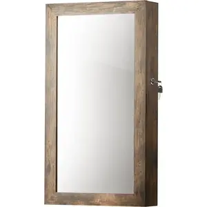 Wall-mounted jewelry cabinet LEOBERT model_2403_1 with mirror — storage for necklaces and rings