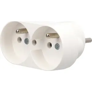 Elektriskais sadalītājs MONTIS R-270P MT026 — dubultais adapteris vienai kontaktligzdai