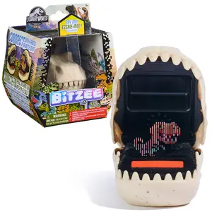 Интерактивная игрушка-динозавр Spinmaster Bitzee Jurassic World – 25 динозавров внутри, сенсорные капсулы, питание AA, бежевый