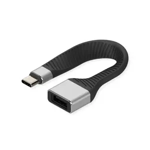 Cable USB C to USB A ROLINE 11.02.9016, 0.11 m, USB 3.2 Gen 2 (10 Gbit/s), black