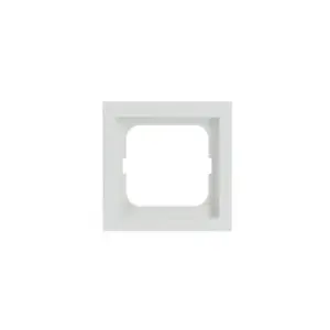 Electrical switch cover plate Busch-Jaeger 1721-884K, screwless, white, thermoplastic, 80 × 80 × 11 mm