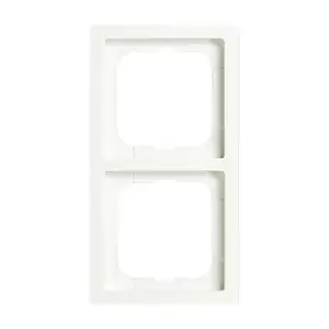 Wall switch cover plate Busch-Jaeger 1722-884K white thermoplastic 80×151 mm screwless