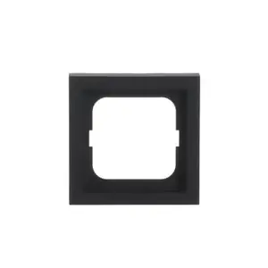 Wall plate cover Busch-Jaeger 1721-885K black, thermoplastic, screwless, 80×80 mm, 11 mm thickness