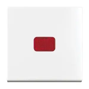 Wall plate cover Busch‑Jaeger 2509‑914, white, thermoplastic, screwless, 55×55 mm, 20 mm thickness