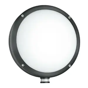 Outdoor wall light Steinel L 330 S, anthracite, integrated LED 8.4 W, PIR sensor 360°/7 m, 253×253×110 mm