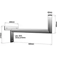 Wall antenna mount WFmetal K50T42 50 cm Photo 3