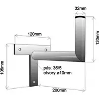 Wall antenna mount WFmetal T‑mini 20 cm Photo 3