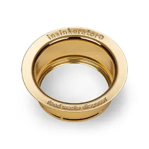 Sink flange ISE Sink Flange - French Gold, metal finish for kitchen and laundry drains
