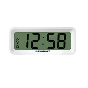 Modinātājs BLAUPUNKT CL04WH daudzfunkcionālas pulkstenis, balts — termometrs, kalendārs, snaudas funkcija, 88×37×21 mm