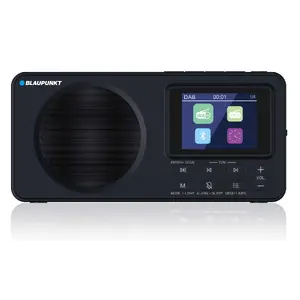 Portable digital radio BLAUPUNKT DR6BK — DAB+/FM receiver, Bluetooth 5.3, 2W speaker, 1800mAh battery, USB charging