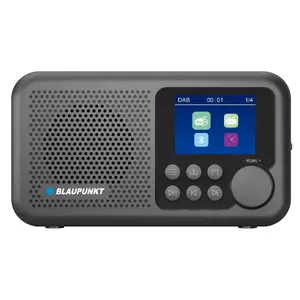 Clock radio BLAUPUNKT DR8BK — digital alarm clock with FM/DAB+, Bluetooth 5.3, 2W, 1800 mAh, USB charging, black