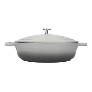 Masterclass sauté pan with lid 4 L, 26 cm, cast aluminium, grey ombre