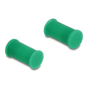 Port dust cover DELOCK 60673 for DL4 ports, silicone, green, 14×27×14 mm, pack of 10
