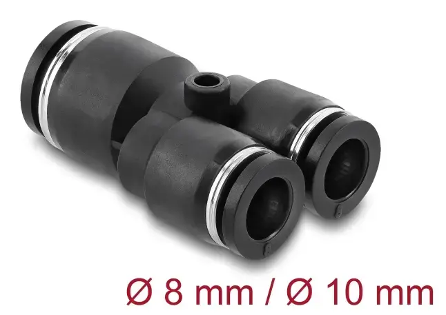 DELOCK Pneumatic Y-connector 2×8→1×10 mm Photo 2