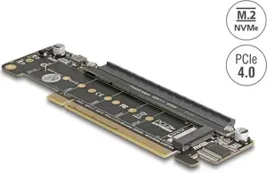 DELOCK PCI Express 4.0 x16 card to 2x M.2 Key M NVMe slots