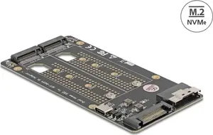 DELOCK SFF-8654 8i to 2x M.2 Key M NVMe SSD converter, model 64295