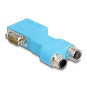 DELOCK сплиттер CAN шины D-Sub 9 (шт/гн) — M12 5-pin A-coded, 90°, синий