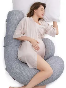 Pregnancy Pillow Momcozy PP006 F-shaped with Air Layer, Gray