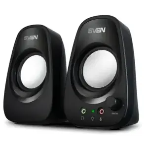 Desktop speakers SVEN 190 USB Black — SVEN 190, USB-powered compact stereo speakers
