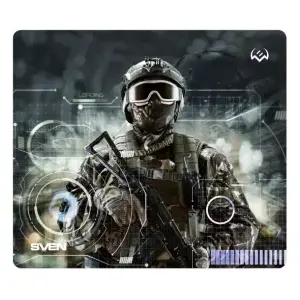 Mouse pad SVEN MP-G01S Soldier Fabric — fabric surface, anti-slip base, 250x210 mm