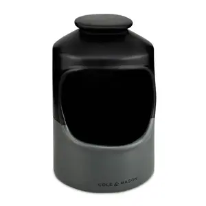 Stoneware Storage Jar Cole and Mason H822136 — Cylinder 110×110×170 mm, Black/Grey