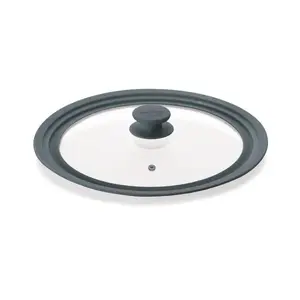 Pan lid Tescoma IT10619129 — round tempered glass lid with silicone rim, 33.5 cm, grey/transparent