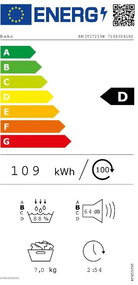 Tumble dryer BEKO BM3T37239W 15 kg heat pump Photo 3