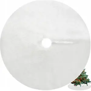Christmas tree skirt Ruhhy Mata 150 cm round decorative rug for tree base