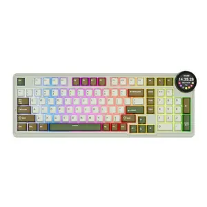 Mehāniskā klaviatūra Royal Kludge N99 Palm Green ar bēšiem slēdžiem, US izkārtojums
