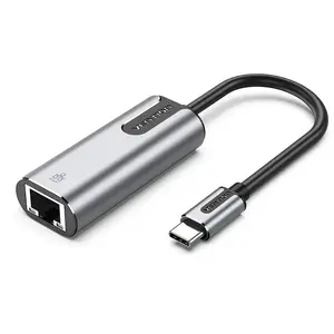 Адаптер Vention CFNHB USB-C на Gigabit Ethernet, серый