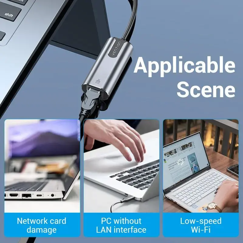 Адаптер Vention CFNHB USB-C на Gigabit Ethernet Photo 3