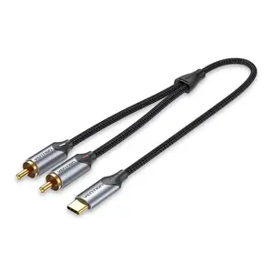 Vention BGUHH audio cable 2 m USB Type-C to 2 x RCA male connectors gold-plated contacts black
